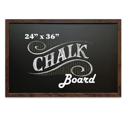 Loddie Doddie Rustic Wood Magnetic Board for Wall, Stain Resistant, 24"x36" - color: Rustic Frame, size: 36"W x 24"H
