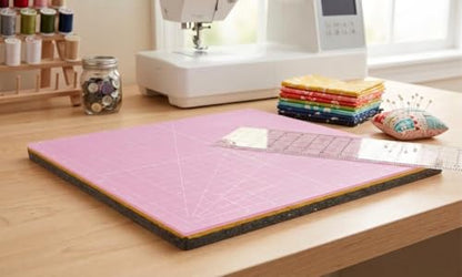Martelli 12x12 Translucent Press or Cut Mat- Double Sided Professional Self-Healing Rotary Cutting Mat and 100% Wool Pressing Pad for Quilting, Sewing and Precision Fabric Ironing