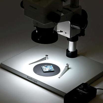 AmScope LED-144 YK 144-LED Microscope Ring Light with Adapter
