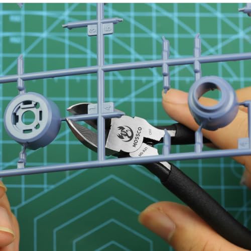 5-Inch Precision Flush Cutter, Ultra-Sharp CR-V Steel Sprue Cutter with Spring-Loaded Handles, Side Cutting Pliers for Model Kits, Electronics, Jewelry Making & 3D Printing