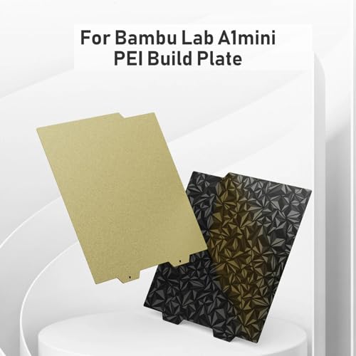 BORDSTRACT Double-Sided Build Plate, PEO Smooth + PEI Spray Texture Spring Steel 180x180mm Without Soft Magnetic Base, Hot Bed Platform for A1/Mini 3D Printers - style: PEI texture + PEO smooth 180x180mm