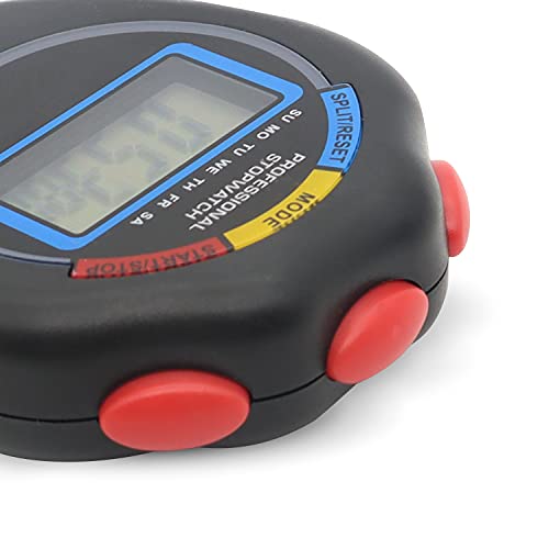 Pgzsy 6 Pack Multi-Function Electronic Digital Sport Stopwatch Timer, Large Display with Date Time and Alarm Function,Suitable for Sports Coaches Fitness Coaches and Referees