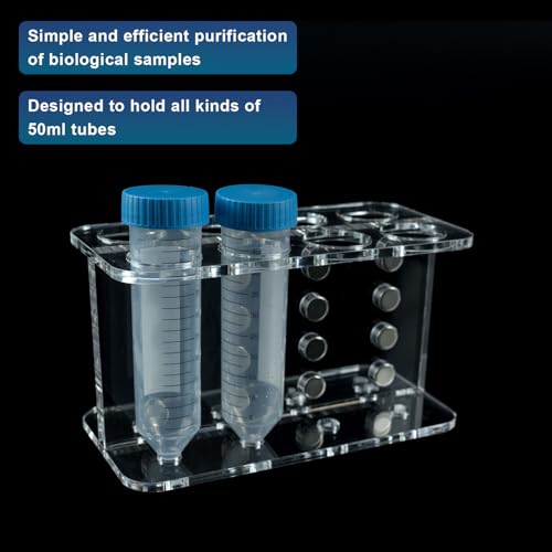 8 Wells 50ml pcr Tube Magnetic Bead Separator Magnetic Separation Rack for PCR sequencing - size: 50ml 8-well