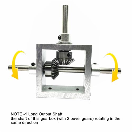 1:1 Right Angle Bevel Gearbox 1 Module 20 Teeth 90° Angle Drive Steering Gear Device Simple Mechanical DIY Module with 8mm Shaft - size: 8 mm shaft, style: 1 output shaft