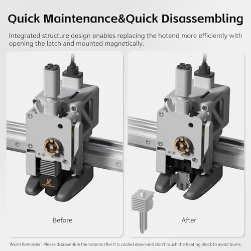 Upgrade 0.2mm Hotend Compatible with Bambu lab A1&A1 Mini,High Temp&Fast Speed Stainless Steel Nozzle+Heating Block Integrated Structure Hot End for BambuLab A1 and A1 Mini 3D Printers - color: 0.2mm Stainless Steel Hotend