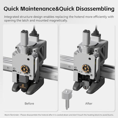 Upgrade 0.2mm Hotend Compatible with Bambu lab A1&A1 Mini,High Temp&Fast Speed Stainless Steel Nozzle+Heating Block Integrated Structure Hot End for BambuLab A1 and A1 Mini 3D Printers - color: 0.2mm Stainless Steel Hotend