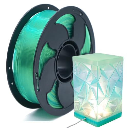 Translucent Rainbow Blue Green PLA 1.75mm 1kg Glitter 3D Printer Filament - color: F_pla-21 Translucent Blue Green