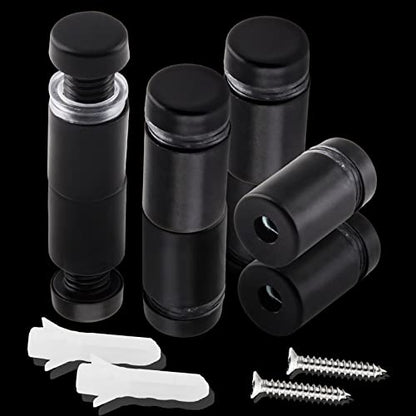 1/2" x 3/4" Sign Standoff Screws, Black Acrylic, 4 Pcs - color: Black, size: 1/2" x 3/4",4 Pcs