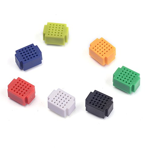 25 Tie Points Mini Solderless Bread Board PCB Circuit Board for Arduino 2 x 1.5cm (Pack of 7) CYT1029