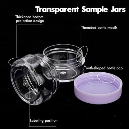 3 Gram Sample Containers 100 Count Empty Lip Balm Containers with Labels - color: Purple
