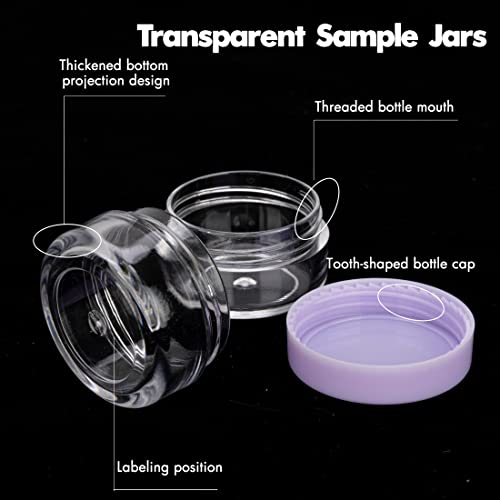 3 Gram Sample Containers 100 Count Empty Lip Balm Containers with Labels - color: Purple