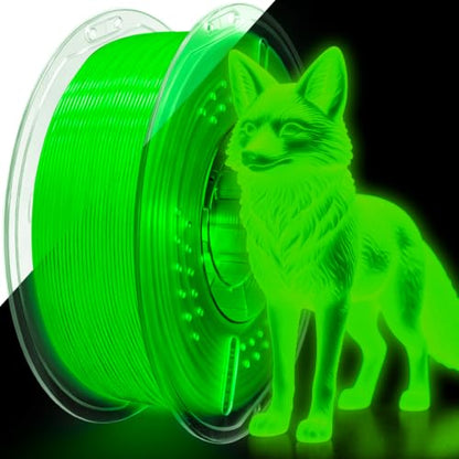 PLA+ 3D Printer Filament, Glow in The Dark Filament 1.75mm, Long-Lasting Glow & High-Brightness, Luminous Green Bright 3D Printing Filament for Most 3D Printer - 1kg Spool(Glow Green) - color: Green