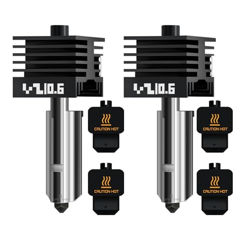 Upgraded 2Pcs 0.6mm X2D/H2C/H2D/H2S/P2S Hotend Kit, High Temp Quick Swap Hardened Steel Nozzle Replacement for Bambu Lab X2D/P2S/H2 Series 3D Printer, Bamboo Extruder Parts with 4 Silicone Sock - size: 3 PK 0.6MM