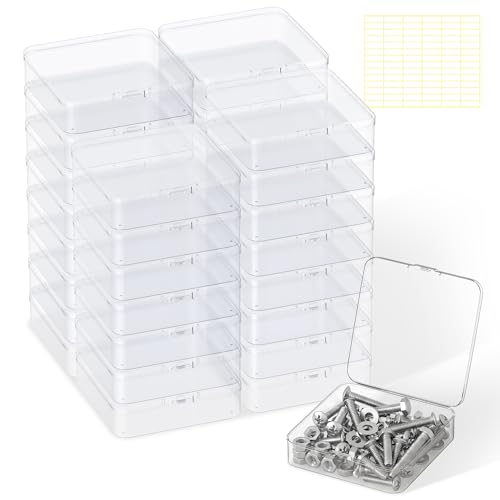 32 Pack 3.74 x 3.74 x 1.02 inch Clear Plastic Storage Containers with Lids - color: 32 PCS, size: 9.5 x 9.5 x 2.6 inch