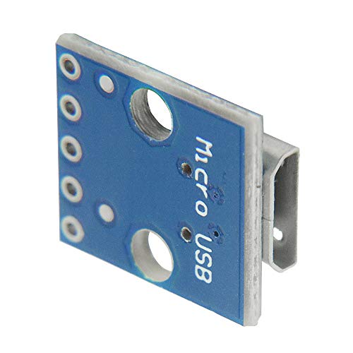 WMYCONGCONG 20 PCS Micro USB Power Adapter 5-Pin Board 2.54mm 5V Breakout Module with Male Pin Header