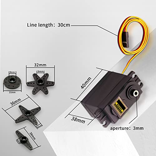 MG995 Servo Motor 4Pack 55g Metal Gear - style: 4PCS MG995