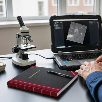 Watersay Laboratory Notebook 300 Pages 11.8x10.3in Black Hardcover Lab Book