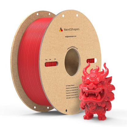 NextShapes PETG 3D Printer Filament 1.75mm,1KG Cardboard Spool - color: Red