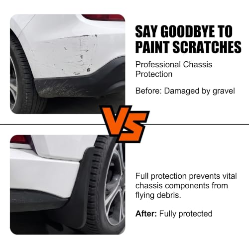 2 PCS Car Mud Flaps, Front Tire Mud Flaps Splash Guards with Screws, Plastic Anti-collision Anti-splash Exterior Protective Accessories, Universal for Most Cars (Black)