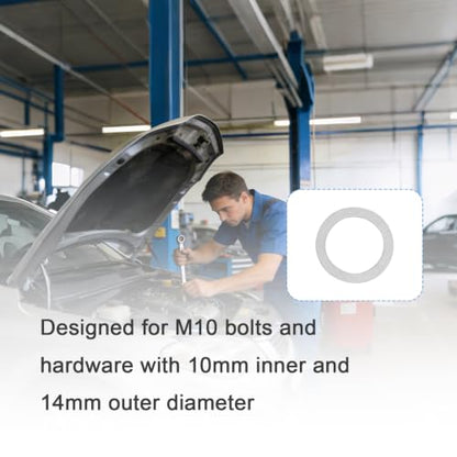 M10 x 14mm 304 Stainless Steel Spacers, Shim Washers for Clearance - size: M10x14