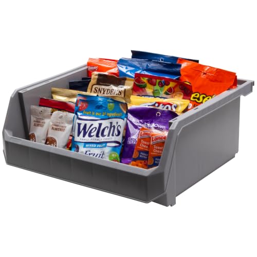 ReadySpace Extra Large Stackable Plastic Storage Bins, 4-Pack, Grey - color: Grey, size: Extra Large, 4-Pack