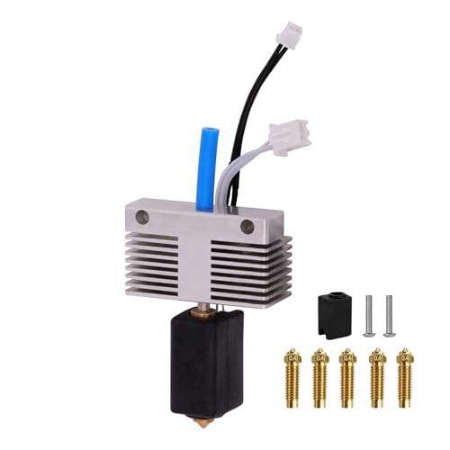 Hotend Kit for Elegoo Neptune 4 Plus, Neptune 4 Max, 3D Printer Print Head Extruder Hot End Kit Heating Block Kit with 5PCS Extra 0.4mm Brass Nozzle Kit and 1 PCS Silicone Cover - style: Neptune 4 Plus