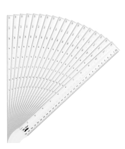 Mr. Pen- Plastic Rulers, 12 Inch, 18 Pack, Easy-to-Read Markings - color: Clear, size: 18 Pack 12 Inch
