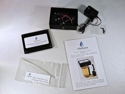 Combo-2 Basic Silver Generator Package by LifeForce Devices (12-Gauge) - style: 12 gauge 9999 pure silver wires (pair)