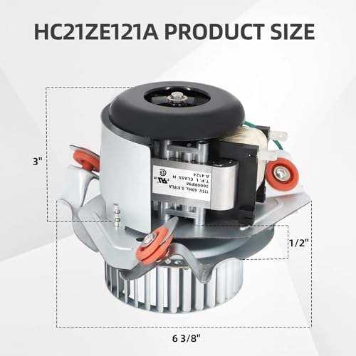 Criditpid HC21ZE121A Furnace Draft Inducer Motor Kit Replacement for Carrier & Bryant and Payne Furnaces. Inducer Motor Kit Fits Jakel J238-100-10108 Draft Inducer Blower Motor. - size: HC21ZE121A