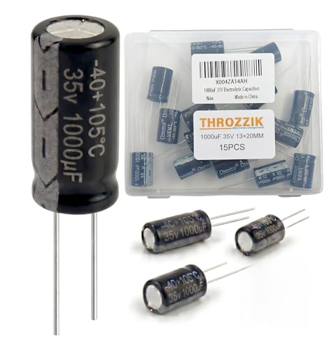 1000uF 35V 13 * 20mm 15pcs Electrolytic Capacitor 1000 uF MFD 35 Volt 0.51 * 0.79in Aluminum Capacitors - size: 1000uF 35V 13*20MM