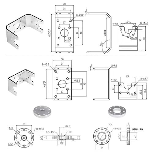 RDS5160 Servo 60 kg RC Digital Servo High Torque Mental Gear 180 270 Degree with U-Shaped Mount Disc for 1/5 RC Car Robotics DIY Projects (180) - size: 60KG 180°