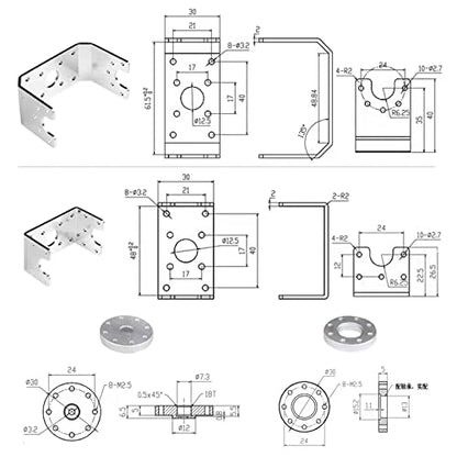RDS5160 Servo 60 kg RC Digital Servo High Torque Mental Gear 180 270 Degree with U-Shaped Mount Disc for 1/5 RC Car Robotics DIY Projects (180) - size: 60KG 180°