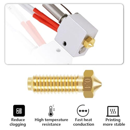 10PCS Brass Nozzles for Anycubic Kobra 2, 3D Printer Parts 10PCS 0.4mm Nozzles Kit for Kobra 2, Kobra 2 Neo, Kobra 2 Pro, Kobra 2 Plus, Kobra 2 Max - style: Kobra 2 Brass 0.4mm