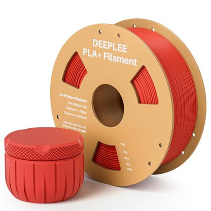 PLA+ 1.75mm 3D Printer Filament, PLA Plus with Dimensional Accuracy +/- 0.02mm, Higher Strength and Toughness, Neatly Wound, No Clogging, Fits for Most FDM 3D Printers, 1KG Red - color: 1*red