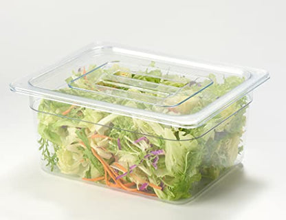 CURTA 6 Pack NSF Food Pan Cover, 1/2 Size Clear Polycarbonate Lid with Handle for Commercial Food Pan, Dishwasher & Freezer Safe Plastic Clear - color: 1/2 Size, size: Handled Lids