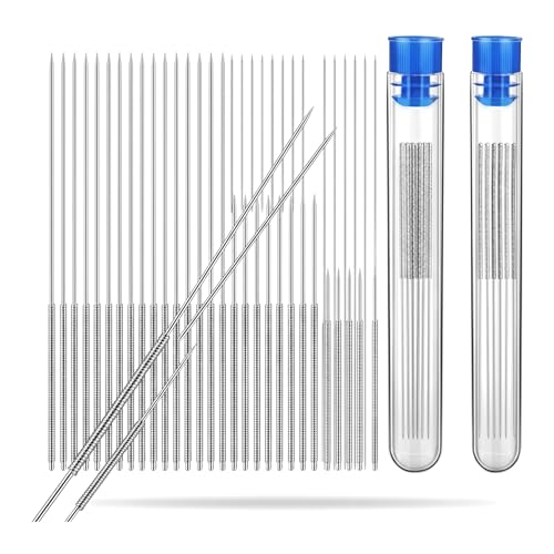 50 Pieces 3D Printer Nozzle Cleaning Kit, 0.4 mm Stainless Steel Needles Cleaner, 0.016 Inch Nozzle Cleaner Needles for 3D Printer Nozzle Maintenance, Cleaning and Accessory Use