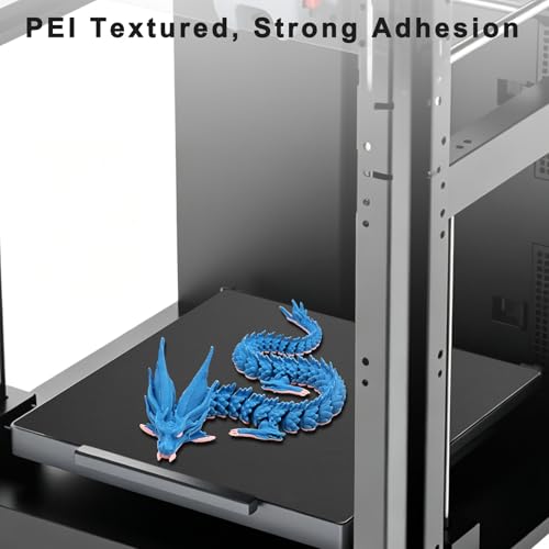 Smooth PEI & Textured PEI 3D Printing Bed Adhesive Build Plate for Adventurer 5M 235x235mm Spring Steel Hot Bed Replacement - color: Smooth PEI & Textured PEI, size: 235mm Adventurer 5M