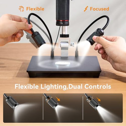 Elikliv Magnetic 3-Lens Digital Microscopes, 4K 10.1" Magnifier TL301 Max - size: 10.1-Inch