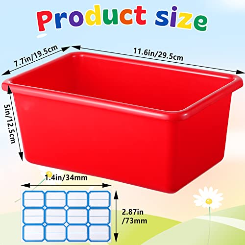 Hoolerry 24 Pack Classroom Storage Bins, 11.5 x 7.5 x 5 Inch, Colorful
