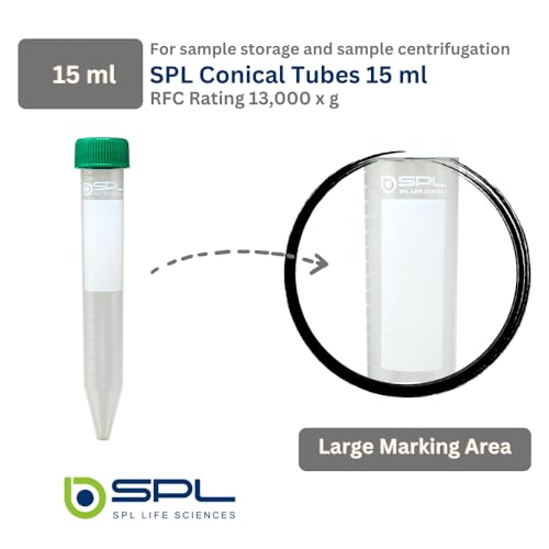 SPL 15 ml Conical Centrifuge Tubes Sterilized with PP Racks,DNase/RNase - Free (20 Rack) - size: 20 Rack