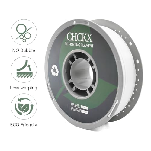 PETG 3D Printer Filament 1.75mm, +/-0.02mm Tolerance, 1kg Spool (2.2lbs),White - color: White, size: PETG