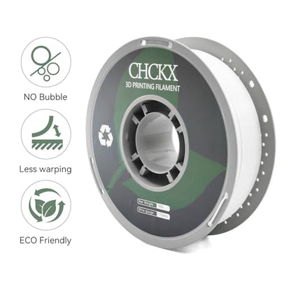 PETG 3D Printer Filament 1.75mm, +/-0.02mm Tolerance, 1kg Spool (2.2lbs),White - color: White, size: PETG