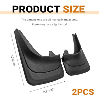 2 PCS Car Mud Flaps, Splash Protection Tire Splash Guards, 8.27" x 12.6" Front and Rear Wheels Mudguard Replacement, for Most Sedans (Black #S) - color: Black