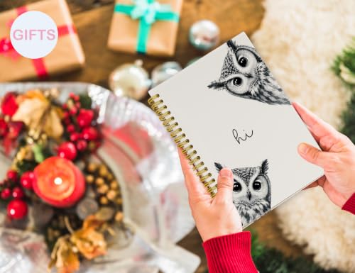 Cute Owl Notebook Journal, Ostrich Gifts - color: Owl, style: White