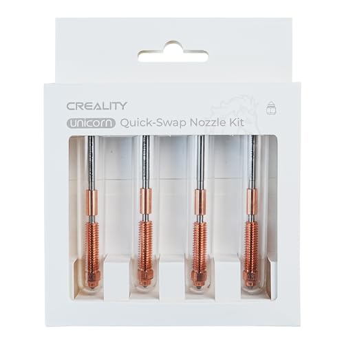 Creality Upgrade K1C Hardened Steel Nozzles, 4pcs Unicorn Quick-Swap Nozzle - size: 0.4/0.6/0.8mm(K1 series)