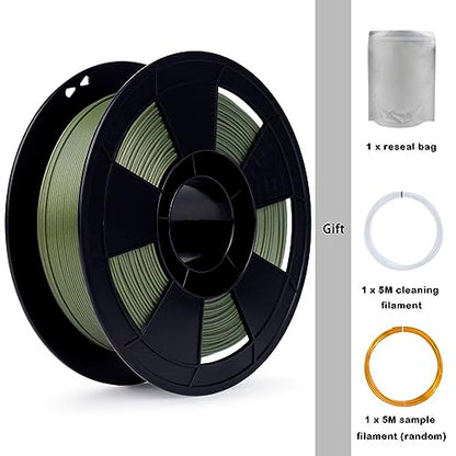 ZIRO Carbon Fiber PLA Filament 1.75mm, Reinforced 0.8KG CF, Military Green - color: Cf-military Green