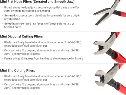 TEKTON Mini Pliers Set, 8-Piece | PMN99908 - size: 8-Piece