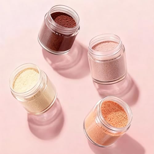 Eternal Moment 50 Pack 2 OZ Plastic Jars Clear Cosmetic Container with Lids - color: Purple Lid, size: 2 Ounce