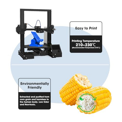 3DHoJor PLA+ 3D Printer Filament Blue,1KG - color: Blue