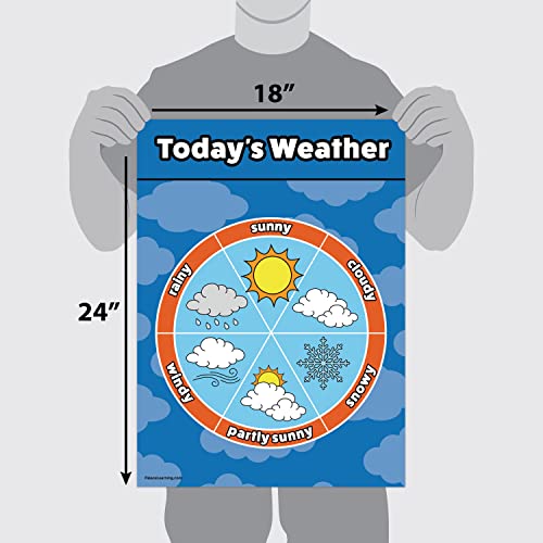Palace Learning Weather Chart for Kids - Laminated 18" x 24"